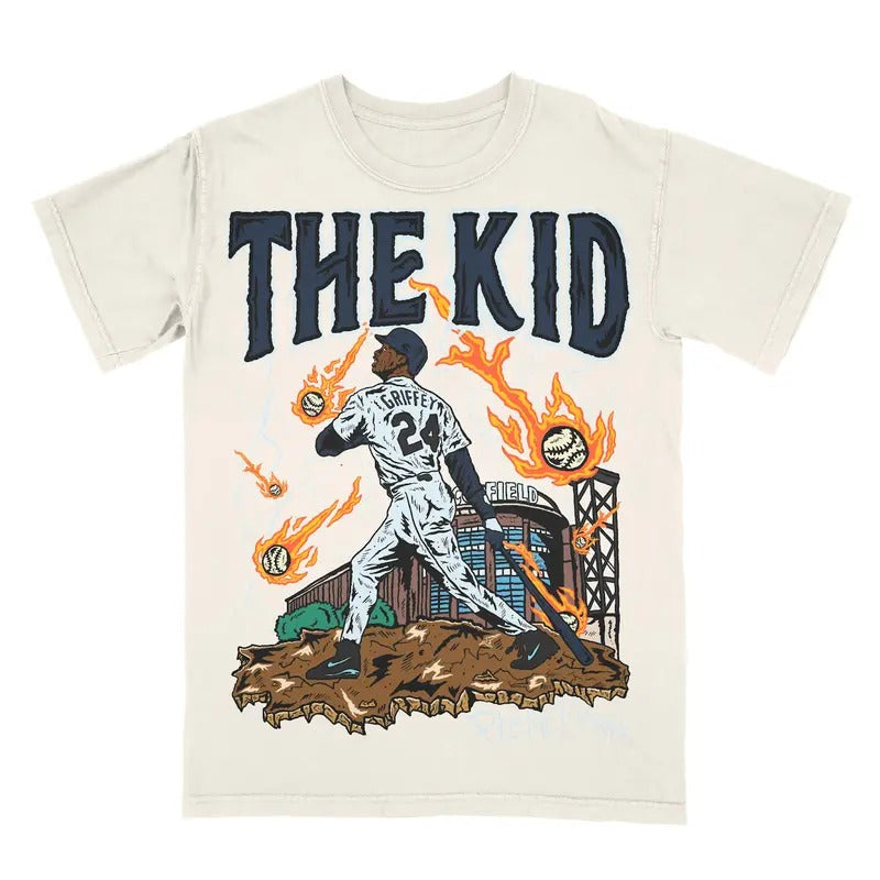 The Kid Ken Griffey Tee Graphic T-shirt Unisex Heavy For Men For Women Hoodie, Sweatshirt | GrindPrints.com