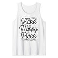 The Lake Is My Happy Place Funny Summer Camp Vacation Gift Tank Top Casual Cotton T-Shirts, Hoodie, Sweatshirt