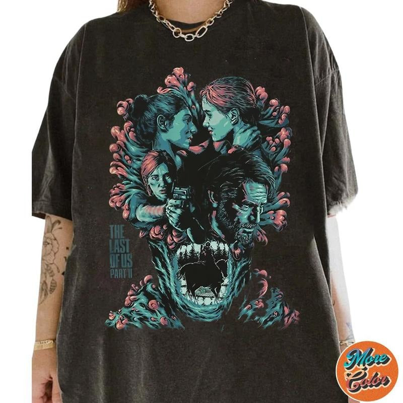 The Last of Us Part II Art Movie Shirt, Cotton Unisex T-Shirt, Crew Neck, Size S- 4XL, Menswear Top, Womenswear Top...