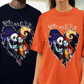 The Lovers Nightmare Before Christmas Jack Skellington and Sally Halloween T-Shirt, Spooky Season Halloween Couples...
