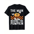 The Man Behind The Pumpkin Funny Halloween T-Shirt, 100% Cotton, Halloween Thanksgiving Christmas Gift for Men Women...