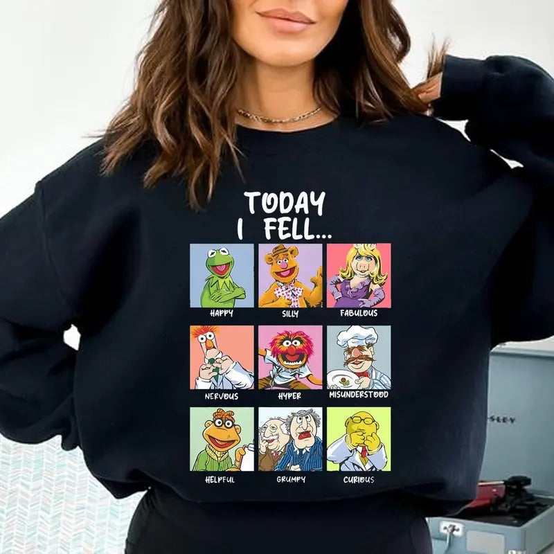 Muppets Today I Fell Shirt Muppets Characters Today I Fell Emotions Box Up Shirt Muppets Show Muppets T-Shirts, Hoodie, Sweatshirt