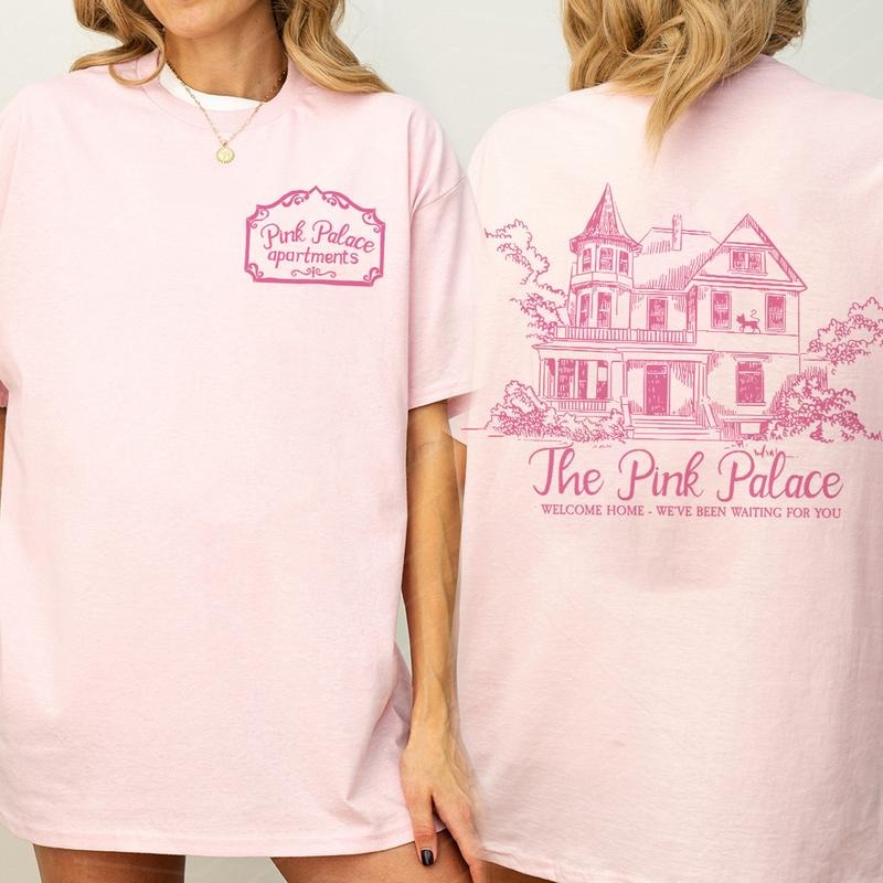 The Pink Palace Apartment Shirt, Pink Palace Sweatshirt, Cor.ralinee Welcome Home Sweatshirt, famous horror movies...
