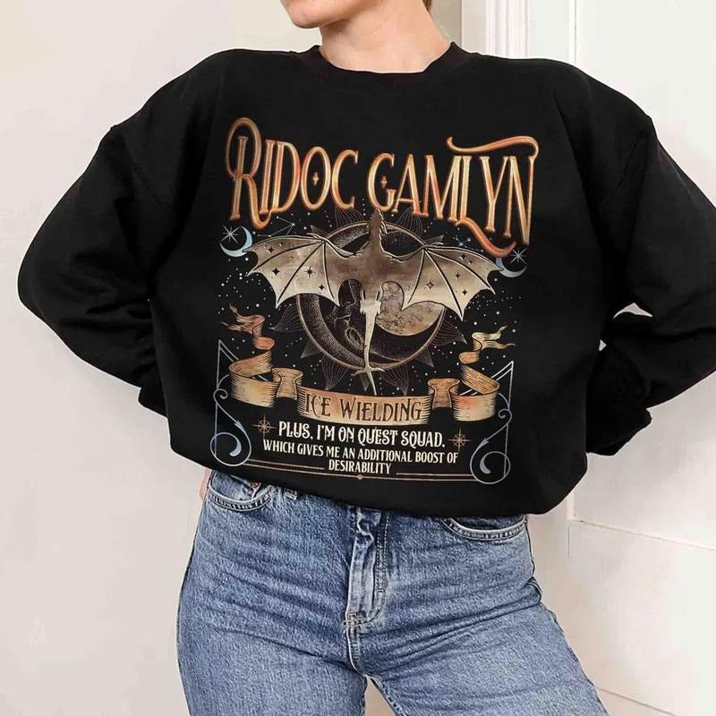 The Quest Squad Onyx Storm Sweatshirt For Fan, Ridoc Gamlyn Fourth Wing Series T Shirt, Dragon Rider Hoodie, Gift For...