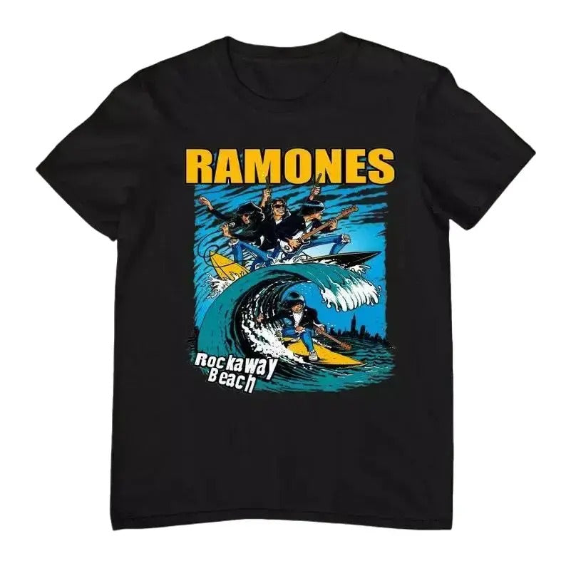 The Ramones Rockaway Beach Graphic Unisex T-Shirt, Ramones Punk Rock Band Music Cotton Menswear Top Decoration Hoodie,...