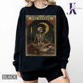 The Reader Tarot Card Comfort Colors Shirt, Skeleton Reading Shirt, Unisex Tarot Card Shirt, Book Lover Gift, Bookish...