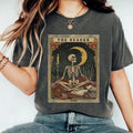 The Reader Tarot Card Shirt, Skeleton Reading Shirt, Unisex Tarot Card Shirt, Book Lover Gift, Bookish Gift,Tarot Lover...
