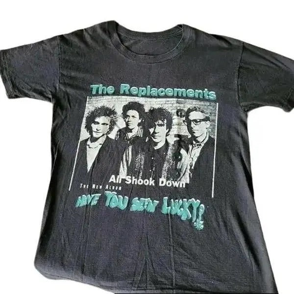 The Replacements Band Basic Black 1991 Tour Cotton T-Shirt Hoodie, Sweatshirt | GrindPrints.com
