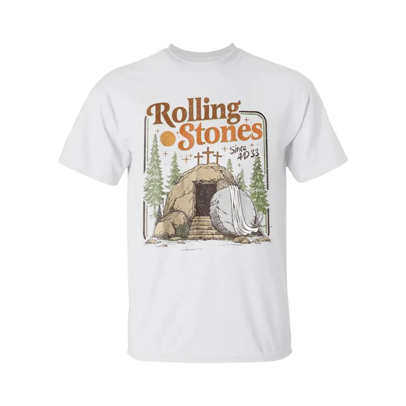The Stone Was Rolled Away He Is Alive Retro Christian Easter T-Shirt, Graphic Tee For Men, For Women Hoodie, Sweatshirt