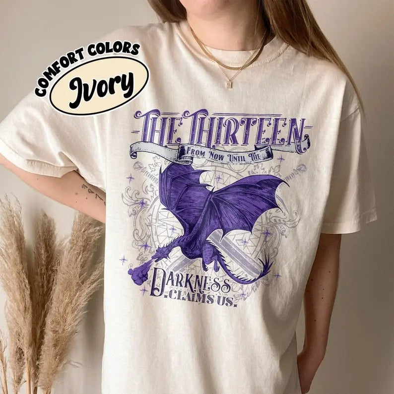 Thirteen Now Until Darkness Claims Throne Glass SJM Booktok Shirt Short Sleeve Womenswear Fit T-Shirts, Hoodie, Sweatshirt