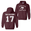 The Vampire Diaries inspired Hoodies, Mystic Falls Salvatore 17 Front And Back, Vampire Diaries Shirt Fabric Menswear...