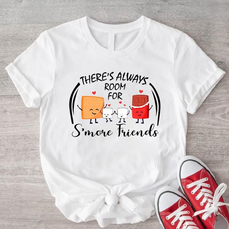 There Is Always Room For S'more Friends T-Shirt, Matching Friends Camping Shirts, Best Friend Gift Tee, Adventure Lover...