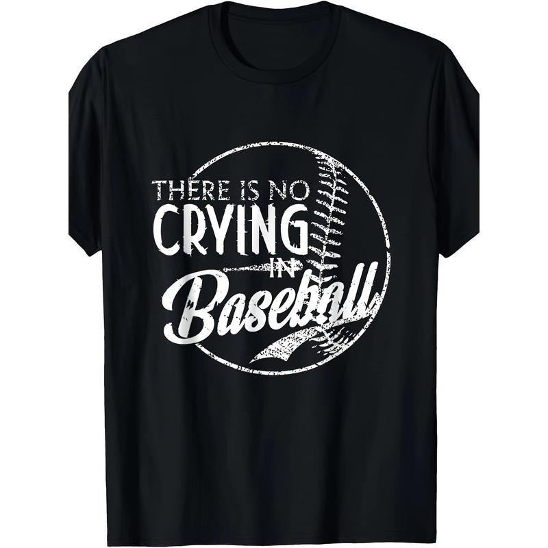 There Is No Crying In Baseball Sports Funny Baseball T-Shirt - 220g made in usa Hoodie, Sweatshirt | GrindPrints.com