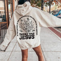 There Was Jesus Hoodie, Floral Christian Clothing, Religious Shirt, Trendy Christian Sweatshirt, Faith Based  T-shirt,...