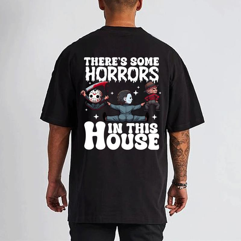 There's Some Horror In This House Shirt, Hallowen Shirt,  Cute Fall Shirt, Spooky Season Hoodie, Sweatshirt | GrindPrints.com