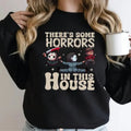 There's Some Horror In This House Sweatshirt, Horror Characters Shirt, Horror Movies Sweater, Friends Halloween Movie,...
