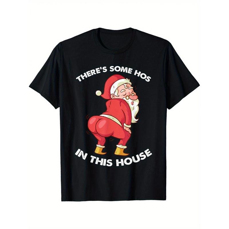 There's Some Hos In This House Funny Christmas Santa Claus T-Shirt made in usa Hoodie, Sweatshirt | GrindPrints.com
