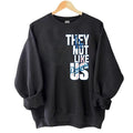 They Not Like Us LA Baseball Sweatshirt, LA Baseball Fan Crewneck, Unisex Game Day Apparel, Los Angeles Sports Team Gift,...