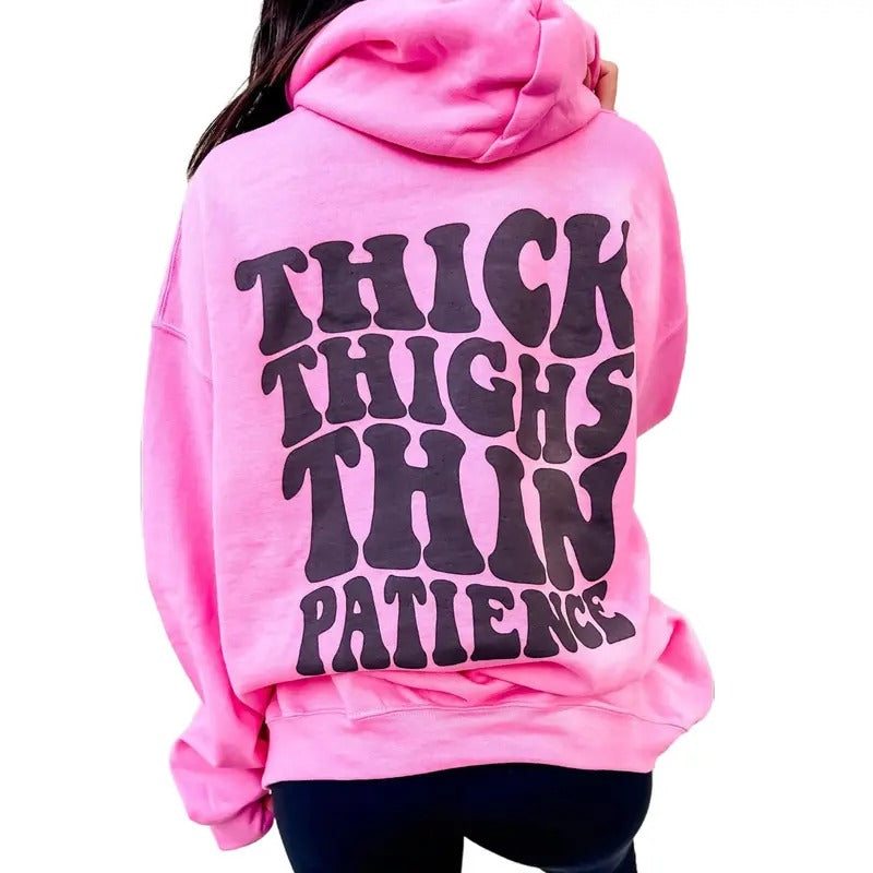 Thin Patience Graphic Hoodie T-Shirts, Sweatshirt | GrindPrints.com