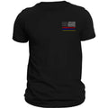 Thin Red Blue Green Line Flag Front Heart Side Print T-Shirt Casual Crewneck Hoodie, Sweatshirt | GrindPrints.com