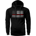 Thin Red Line Flag USA Firefighter Hoodie Sweatshirt Cotton Fabric T-Shirts | GrindPrints.com