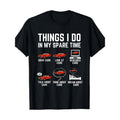 Things I Do In My Spare Time Funny Car Enthusiast Graphic Print, Men's Crew Neck Short Sleeves Cotton T-shirt, Casual...