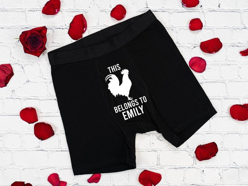 This Cockerel Belong Underwear Personalized Underwear Boyfriend Boxer Husband Anniversary Funny Boxers Him T-Shirts, Hoodie, Sweatshirt