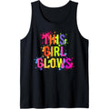 This Girl Glows Colorful Funny Shirt for Girls Women Party Tank Top Made in USA Hoodie, Sweatshirt | GrindPrints.com