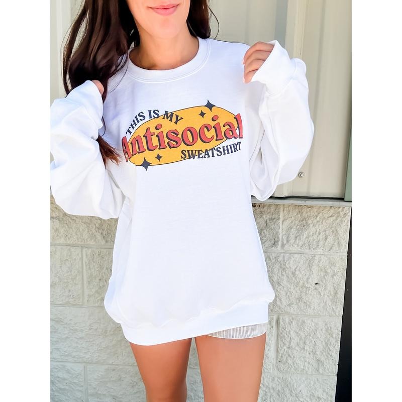 This Is My Antisocial Sweatshirt Graphic Pullover T-Shirts, Hoodie | GrindPrints.com