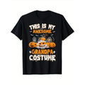 This Is My Awesome Grandpa Costume Scary Pumpkin Halloween T-Shirt, Cotton, Halloween Thanksgiving Christmas Gift for Men...