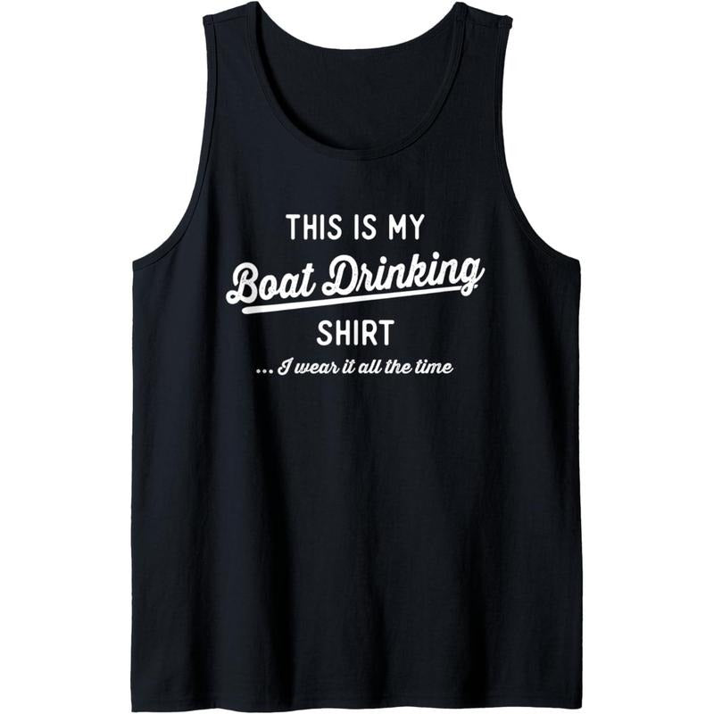 This Is My Boat Drinking Shirt Men Women Funny Boating Tank Top Made in USA Hoodie, Sweatshirt | GrindPrints.com