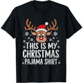 This Is My Christmas Pajama Shirt Reindeer Funny Xmas Pajama T-Shirt Made in USA Hoodie, Sweatshirt | GrindPrints.com