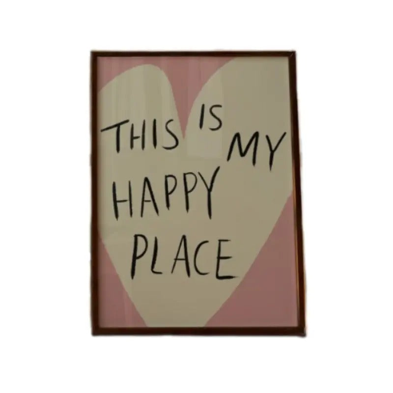 This Is My Happy Place Art Print, Cute Wall Decor, Gifts Bedroom Prints, Gifts For Besties Sister Wall Art, Poster Prints...
