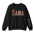 This Mama Wears Her Heart On Her Sleeve Sweatshirt Hoodie, Personalized Mama Sweatshirt Names On Sleeve, Mother's Day...