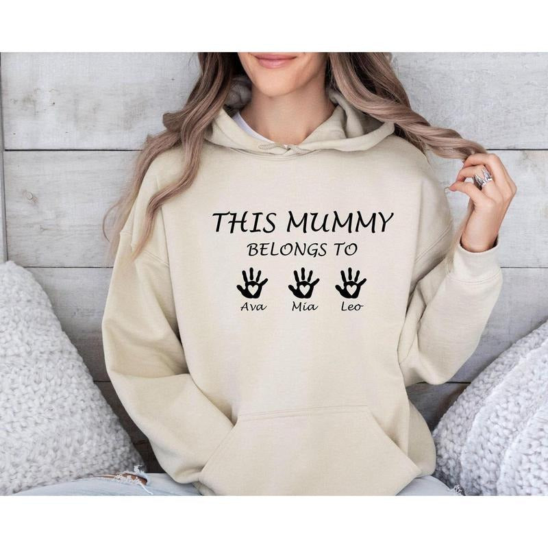 This Mummy Belongs Custom Mama Personalised Mum Mummy New Mom Mum T-Shirts, Hoodie, Sweatshirt
