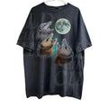 Three Possums Howling at Moon Vinatge Shirt, Retro Opossum Lover Tshirt, Funny Possum Tee, Distressed Cotton Unisex Tee...