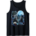 Three Wolf Howling and Moon Tank Top MADE IN USA T-Shirts, Hoodie, Sweatshirt | GrindPrints.com