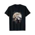 Three Wolves Howling at the Moon - Wolf Lover T-Shirt Made in USA Hoodie, Sweatshirt | GrindPrints.com