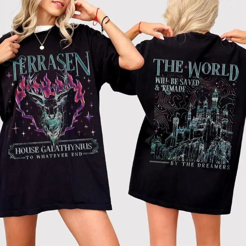 Throne Of Glass Shirt| SJM Inspire Two Sides Shirt| Terrasen TOG Shirt, Terrasen shirt Hoodie, Sweatshirt | GrindPrints.com