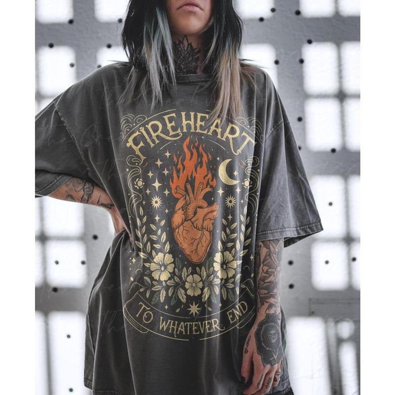 Throne of Glass Fireheart Shirt, Throne Of Glass Tshirt, Terrasen To Whatever End Kingdom Of Ash Shirt, ACOTAR Shirt,...