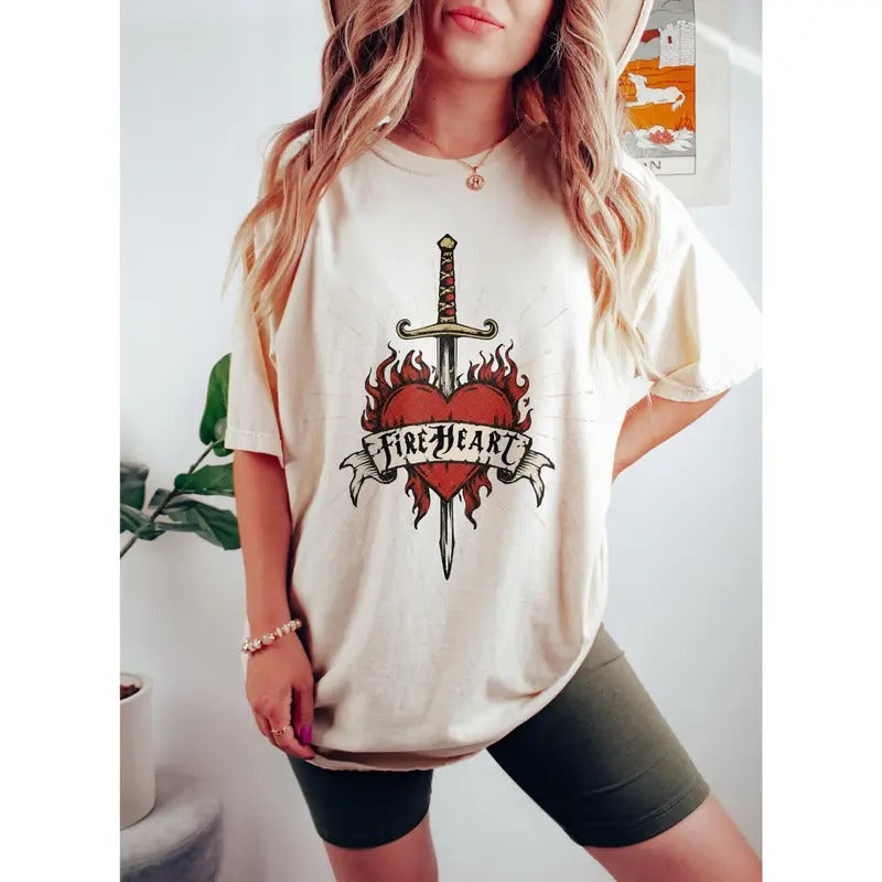 Throne of Glass Fireheart Shirt, Throne Of Glass Tshirt, Terrasen To Whatever End Kingdom Of Ash Shirt, ACOTAR Shirt,...