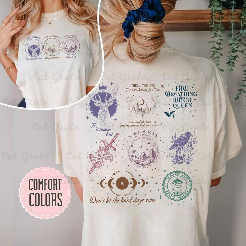 Throne of Glass Sweatshirt - Velaris, City of Starlight Design Best Price T-Shirts, Hoodie | GrindPrints.com