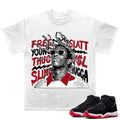 Thugga Attribute Match 11s Bred Velvet Sneakers Outfits, Fitted Graphic Tee Cotton T-shirt, Perfect for Y2K, Streetwear,...