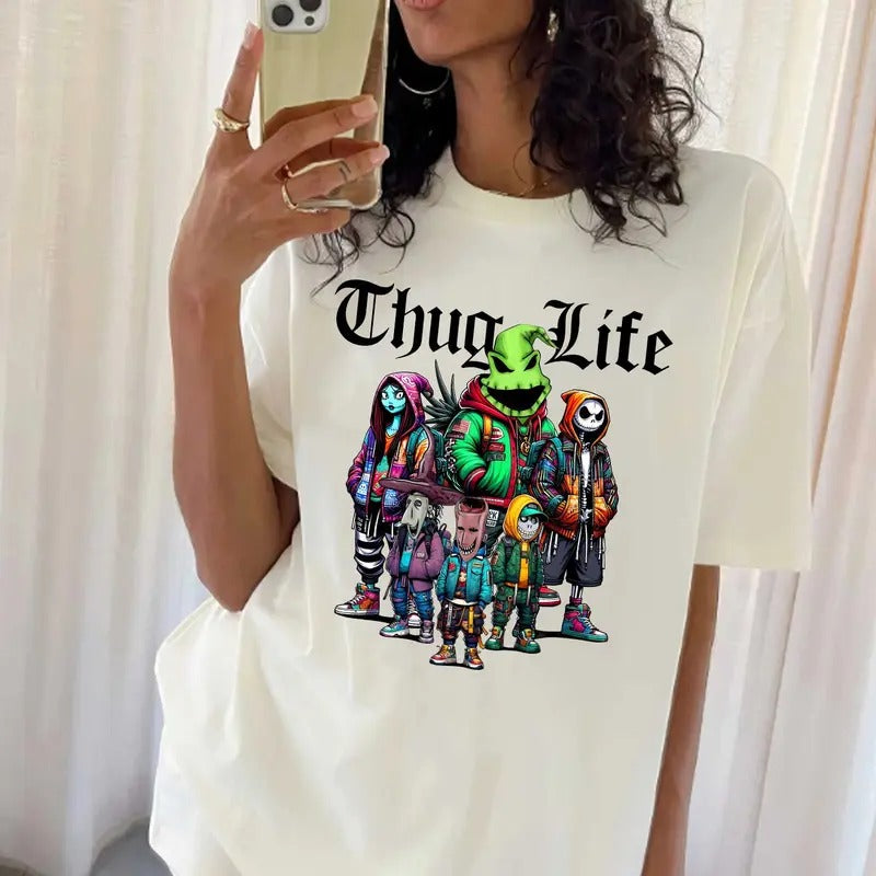 Thuglife Halloween Shirt, Hallowen Shirt,  Cute Fall Shirt, Spooky Seasonstyle{n002}2 Hoodie, Sweatshirt | GrindPrints.com