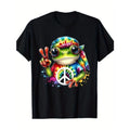 Tie Dye Frog Peace Logo Hippie T-shirt - 220g Made In USA Hoodie, Sweatshirt | GrindPrints.com