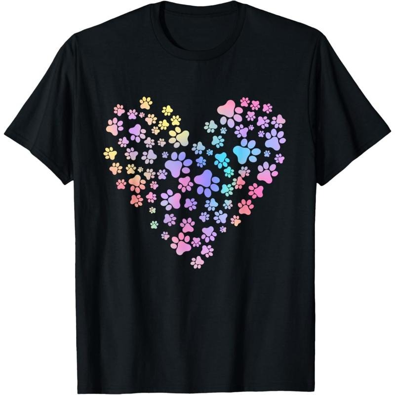 Tie Dye Love Dog Paw Print Heart Cute Dot Day Dog Lovers .Made Usa T-Shirts, Hoodie, Sweatshirt