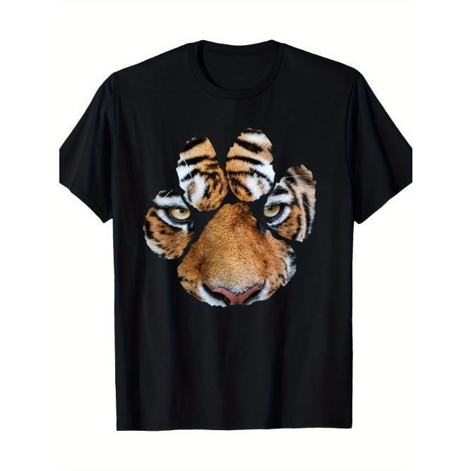 Tiger Paw Print Animal Cotton Made USA T-Shirts, Hoodie, Sweatshirt