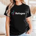 TikTok Refugee Shirt, Tiktok US Ban Shirt, Dark Humor Tee, Rednote Protest Shirt, Subtle Merch, Influencer Graphic Tee...