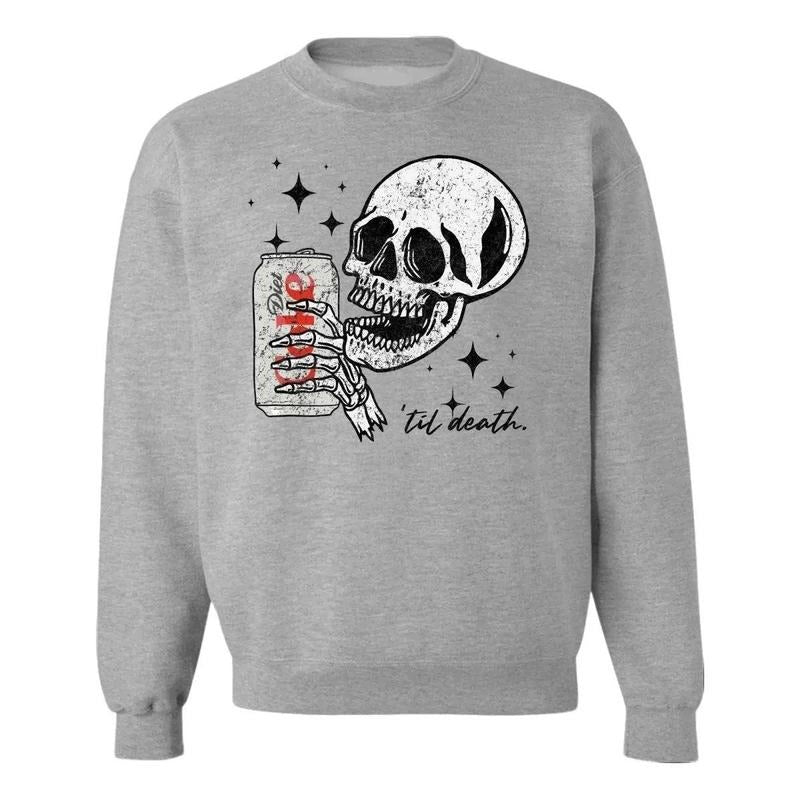 'Til Death Diet Coke' Sweatshirt, Halloween Diet Coke Crewneck T-Shirts, Hoodie | GrindPrints.com