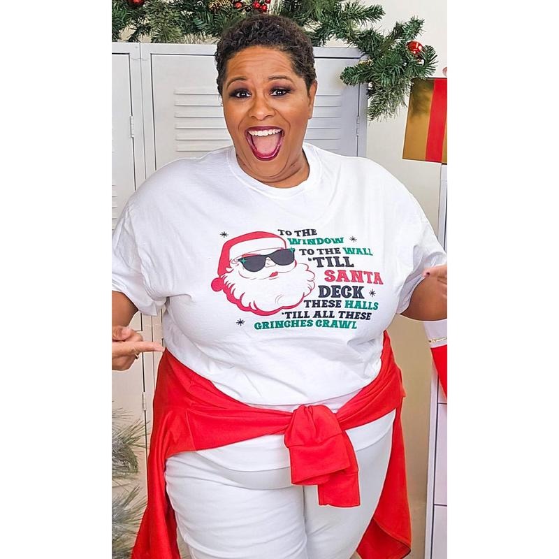 Till Santa Deck's The Halls Graphic T-Shirt Hoodie, Sweatshirt | GrindPrints.com
